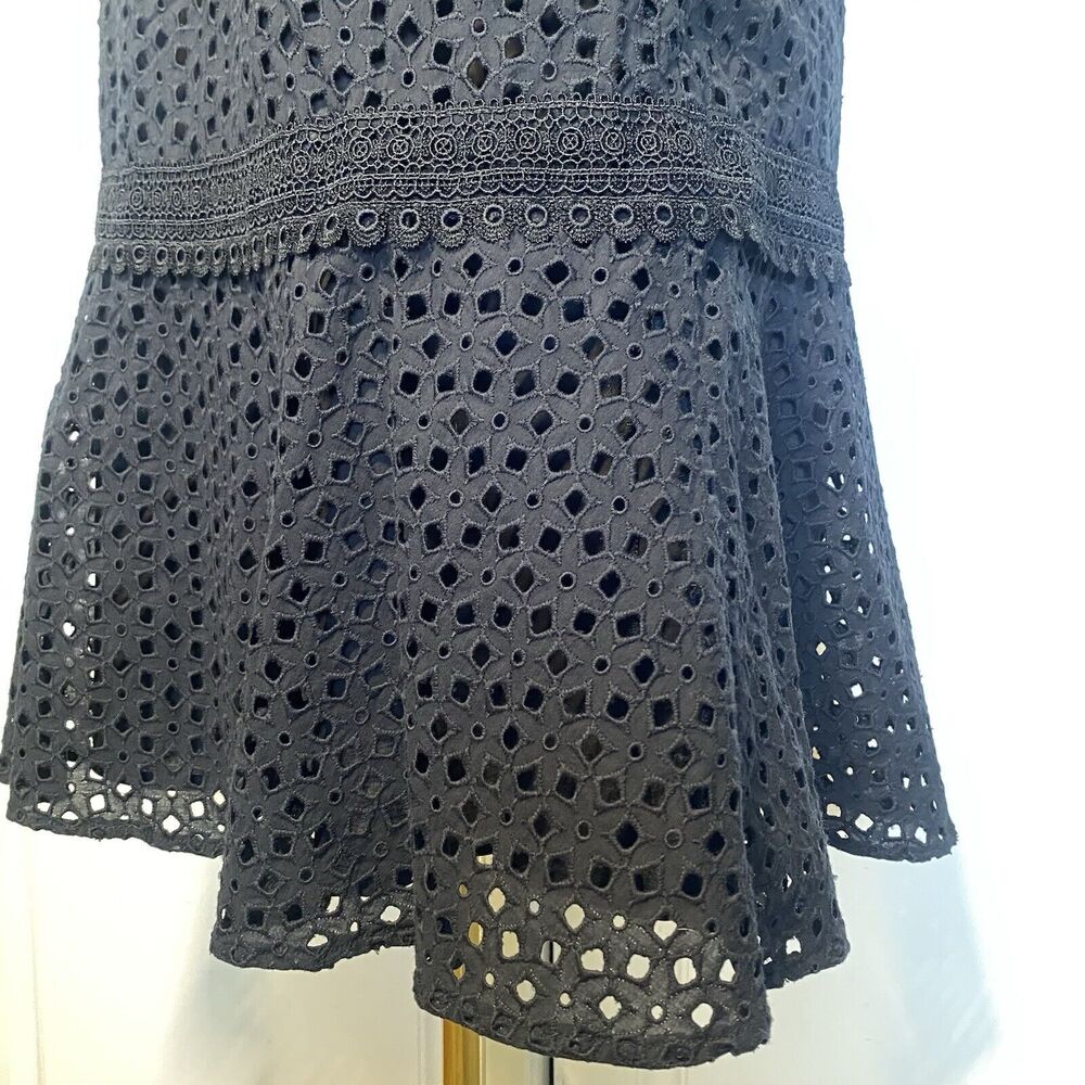 Banana Republic Black Eyelet Lace Drop Waist Fairy Grunge Core, Minimalist, SZ 2